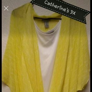 Catherine's Yellow Plung Neck 3X Plus size